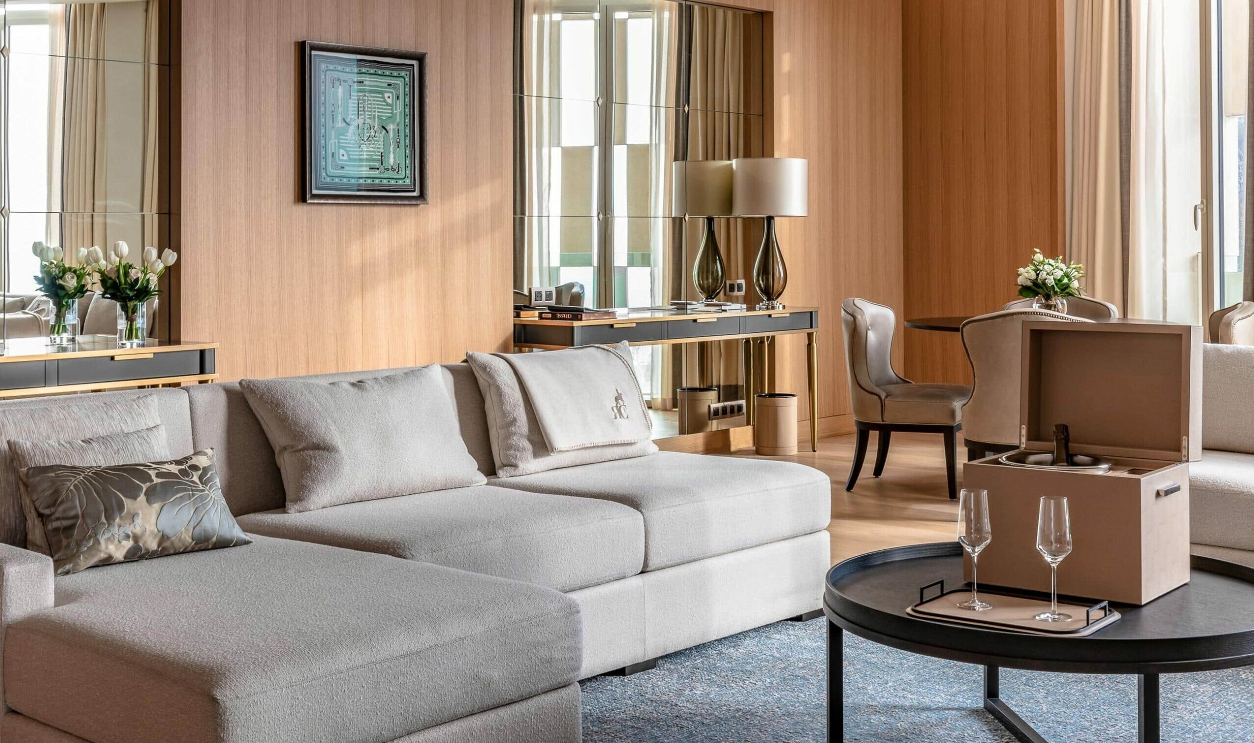 Champagne Royal Champagne Josépine Royal Suite living room with a view