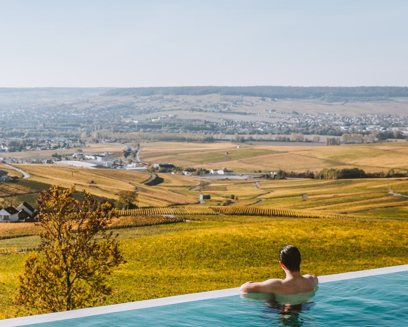 Champagne Royal Champagne swimming pool with a view