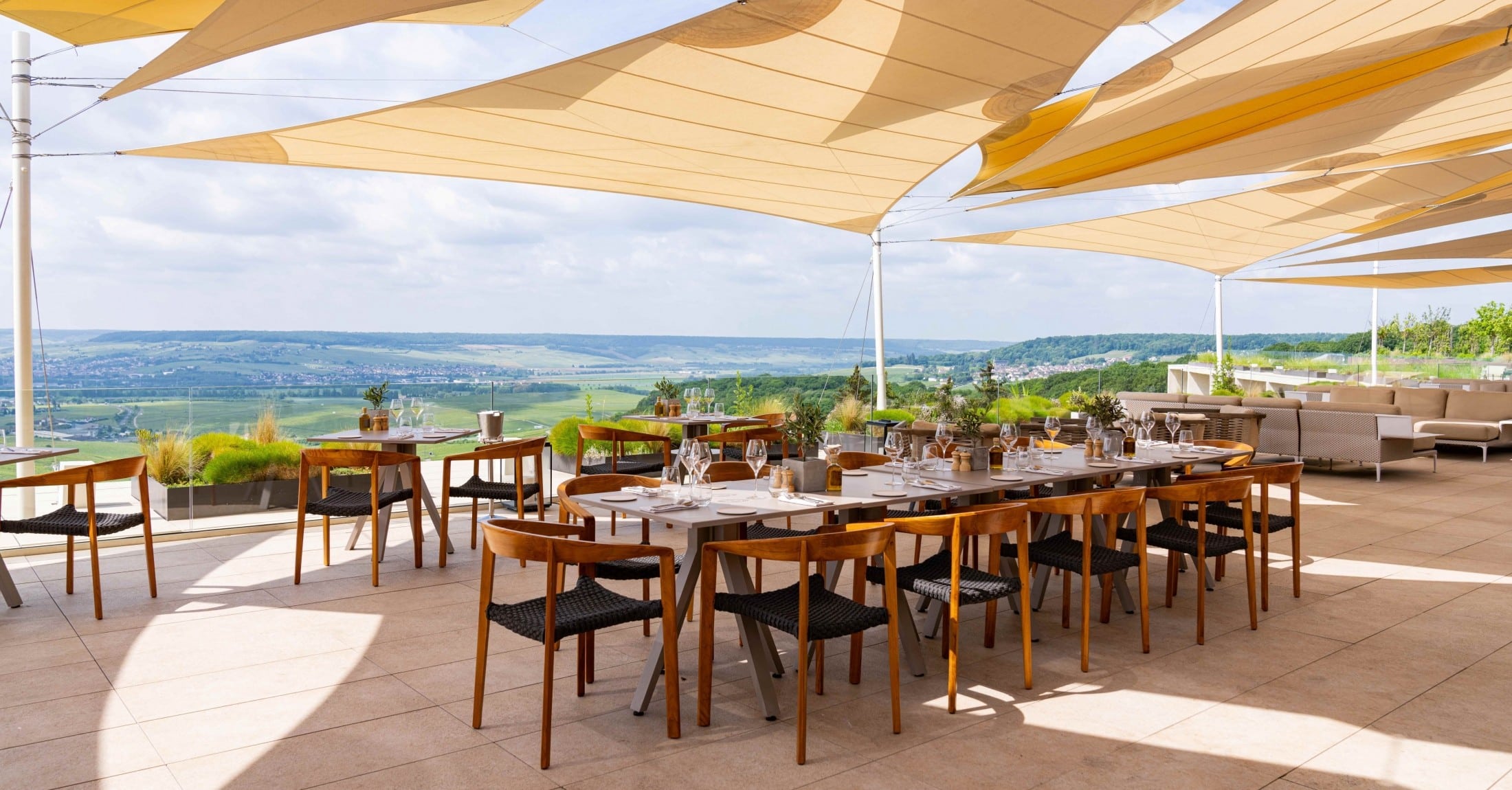 Champagne Royal Champagne terrace with a view