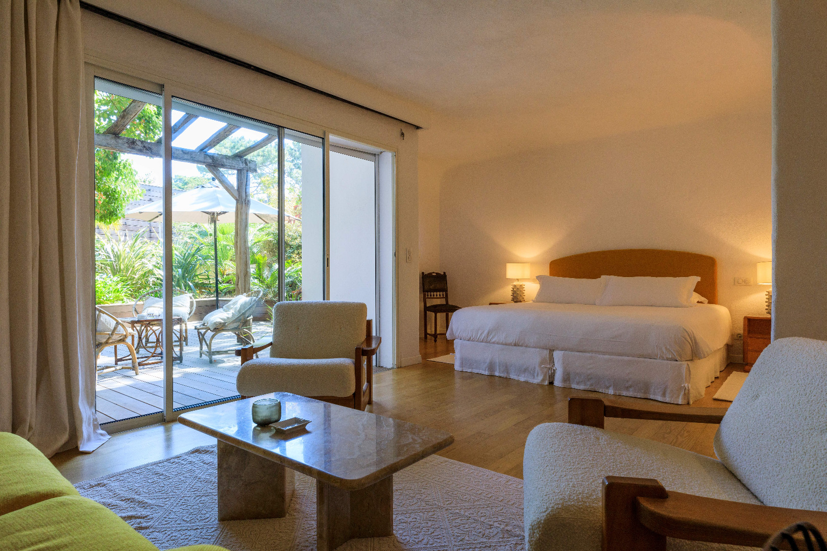 French Flair Corsica grand hotel de cala rossa suite living room terrace corsica