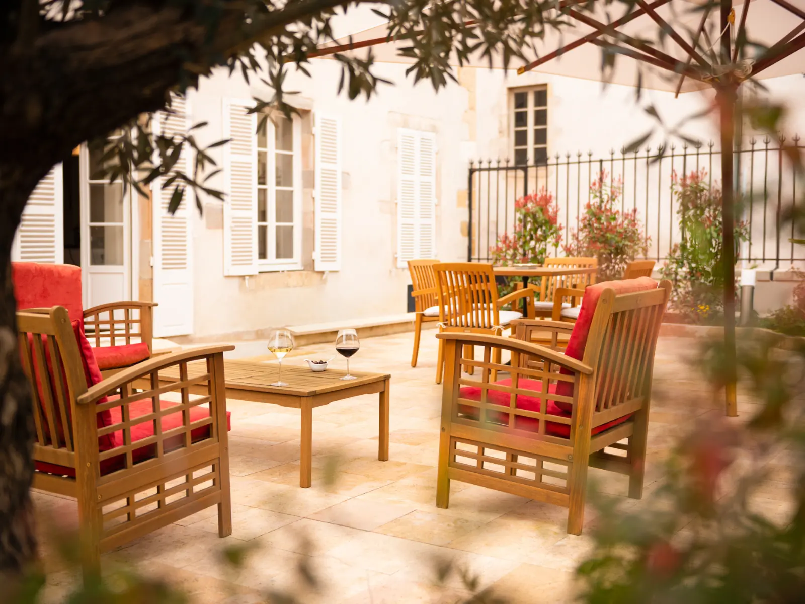French Flair Burgundy Hotel de Beaune Suite Carmel Terrace