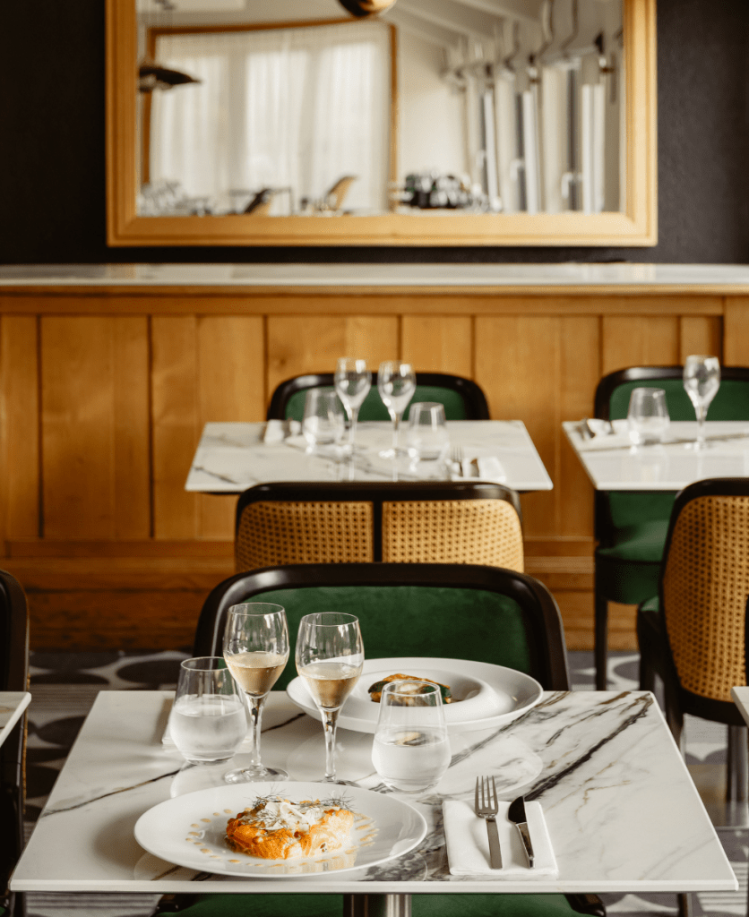 French Flair Loire Valley Le Domaine de la Bretesche inside restaurant