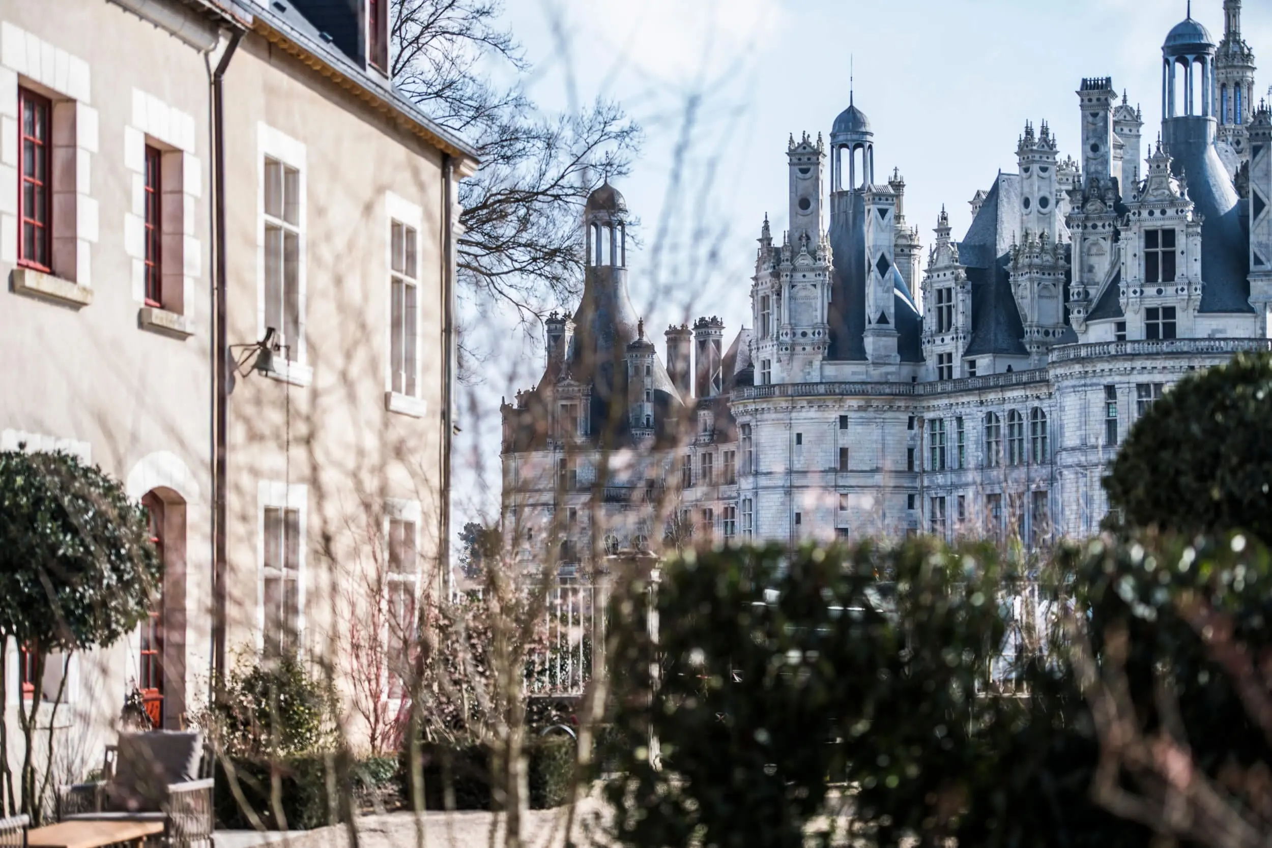 French Flair Loire Valley Relais de Chambord castle view side