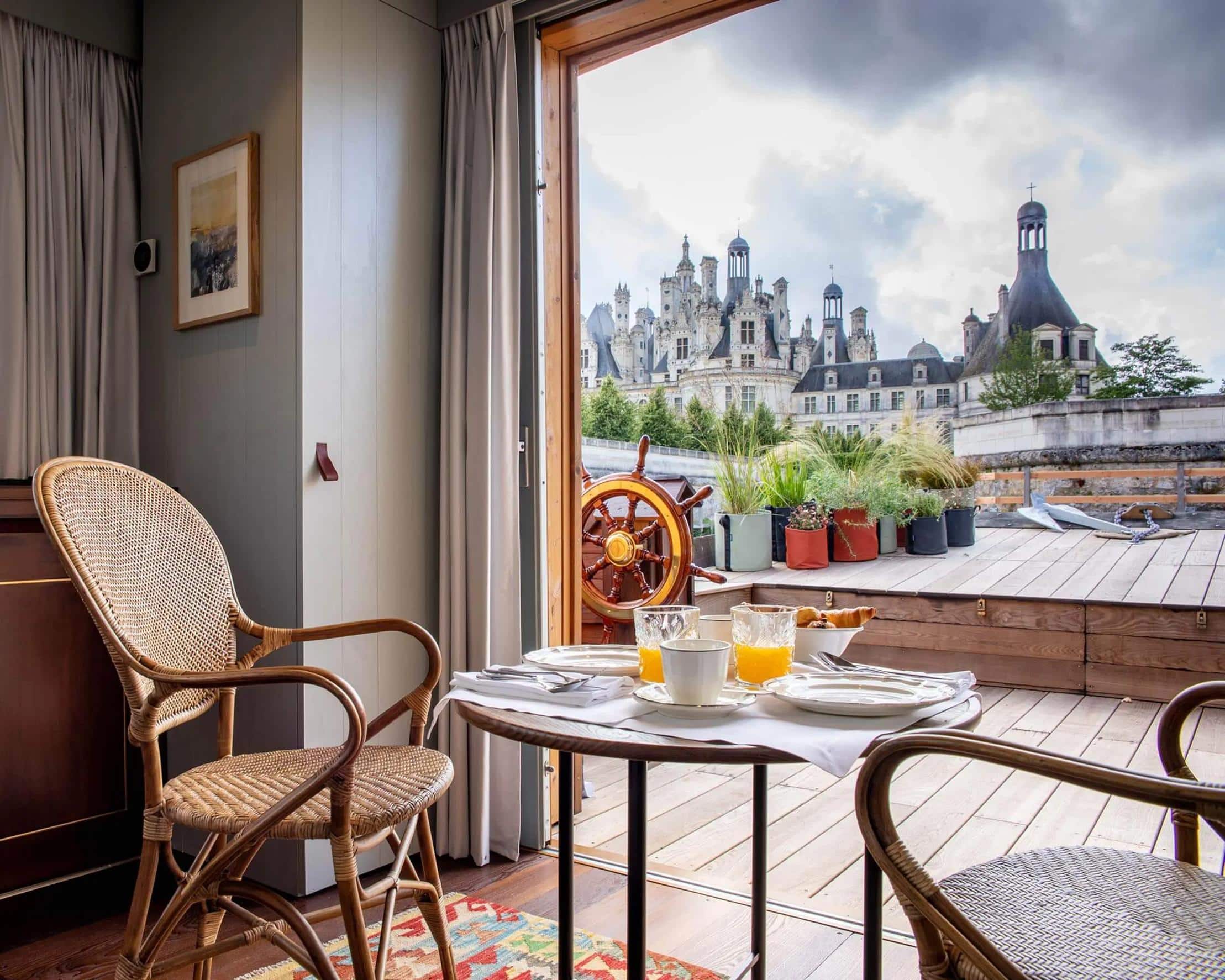 French Flair Loire Valley Relais de Chambord suite castle views