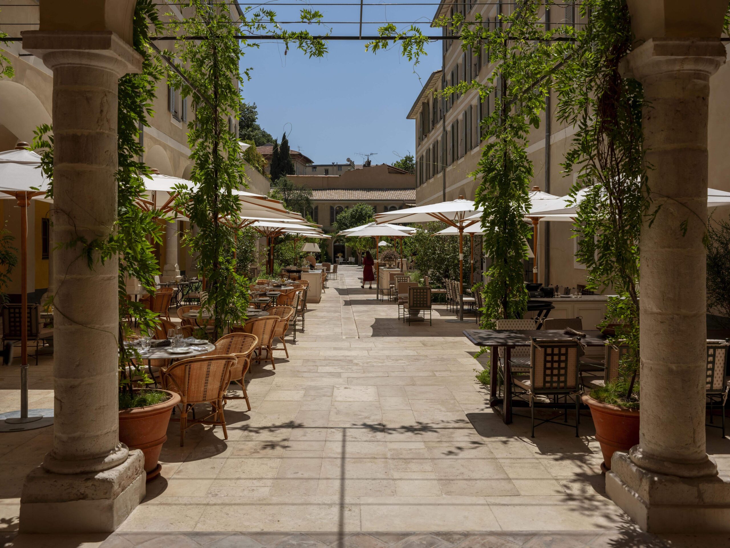 French Flair Paca Hotel du Couvent outside restaurant