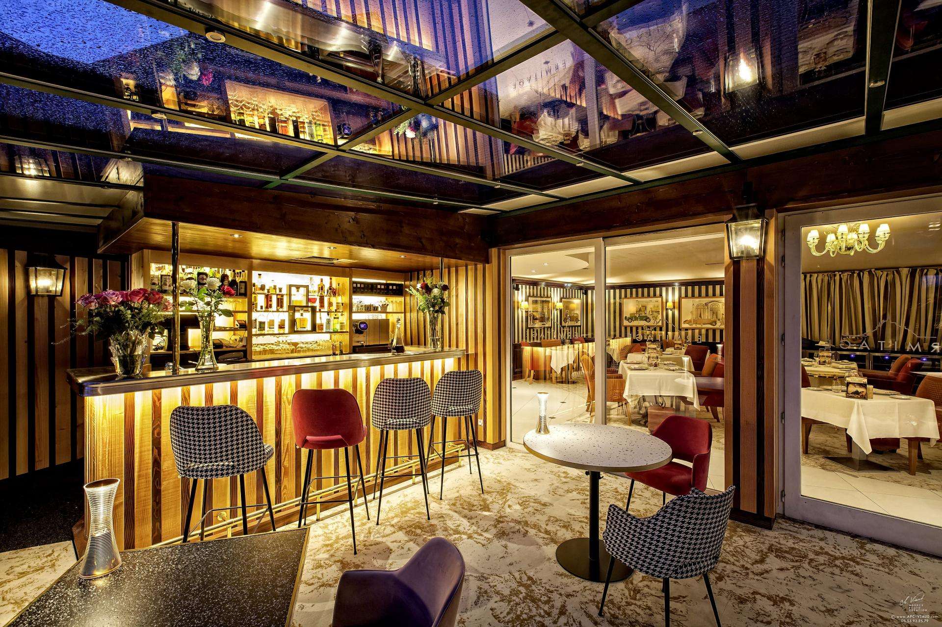 French Flair Normandy ermitage mont saint michel bar of the restaurant la table de l ermitage